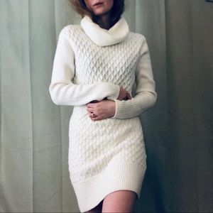 Super Cozy White Sweater Dress